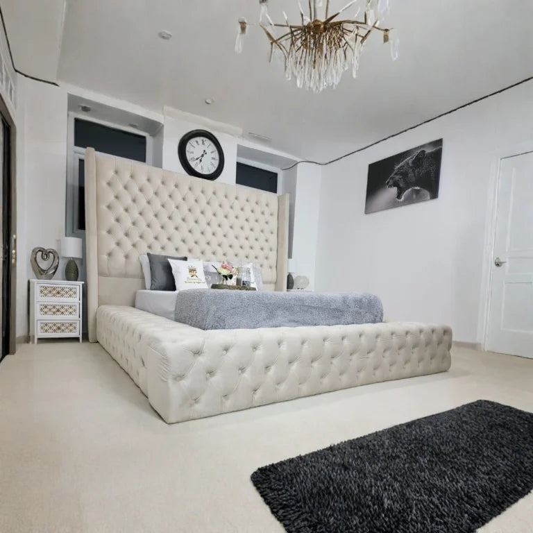 Alabama luxury bed with elegant ambassador style headboard