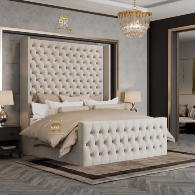 Kansas luxury bed frame in contemporary bedroom setup