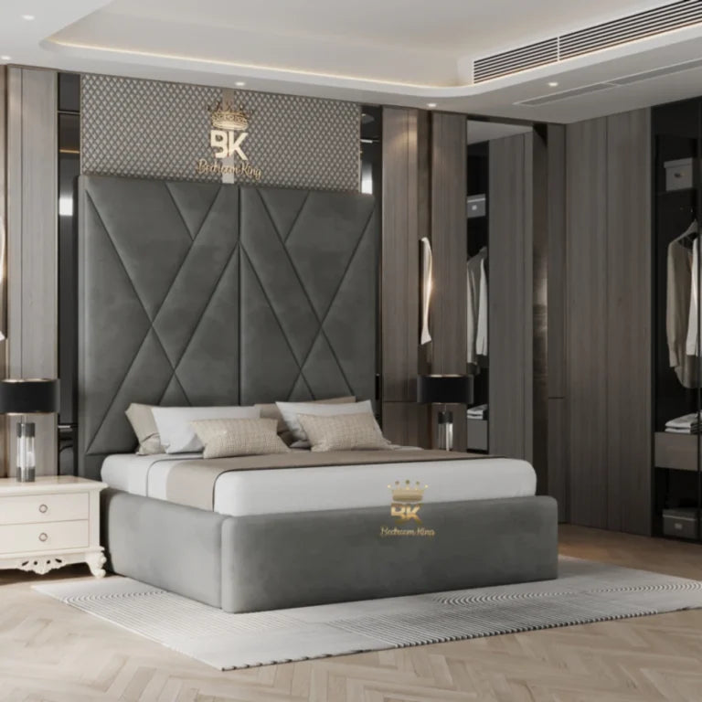 Alma Wingback Bed Frame With High Sides - Bedroomking – us_bedroomking