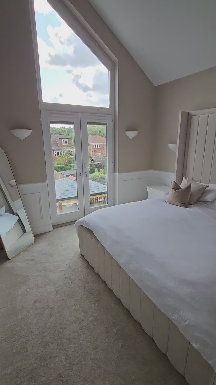 Alma Wingback Bed Frame With High Sides